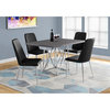 Monarch Specialties Dining Table - 36"X 48" / Grey / Chrome Metal I 1059